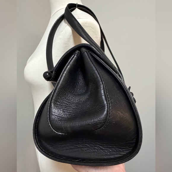 Gucci Bamboo Bullet Monogram Bag – Black Leather Trim, Lock Closure - Picture 6 of 14